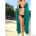 LA LEELA Women Beachwear Bikini Wrap Cover up Swimwear Solid 26 Plus Size Black u376 B078K96PB1